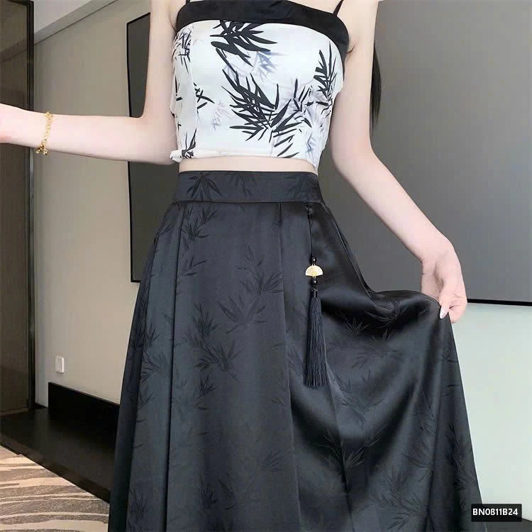 CHÂN VÁY DÁNG DÀI PHONG CÁCH TRUNG HOA