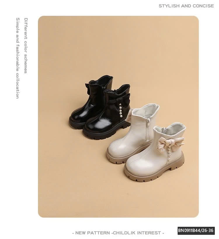 BOOT CỔ LỠ GẮN NƠ ĐÍNH NGỌC