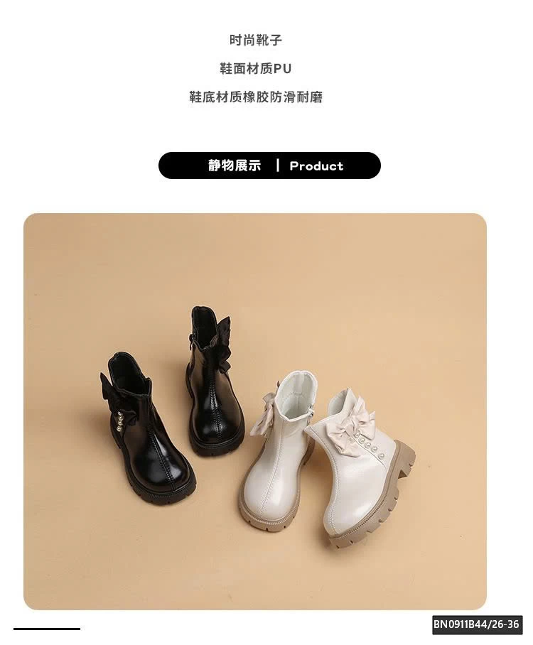 BOOT CỔ LỠ GẮN NƠ ĐÍNH NGỌC