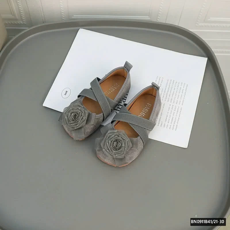 GIÀY DA LỘN ĐÍNH HOA HỒNG 3D