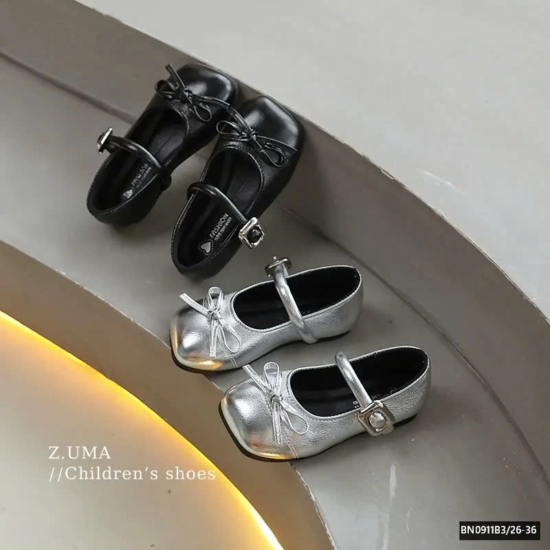 GIÀY BÚP BÊ DA BÓNG NƠ NHỎ