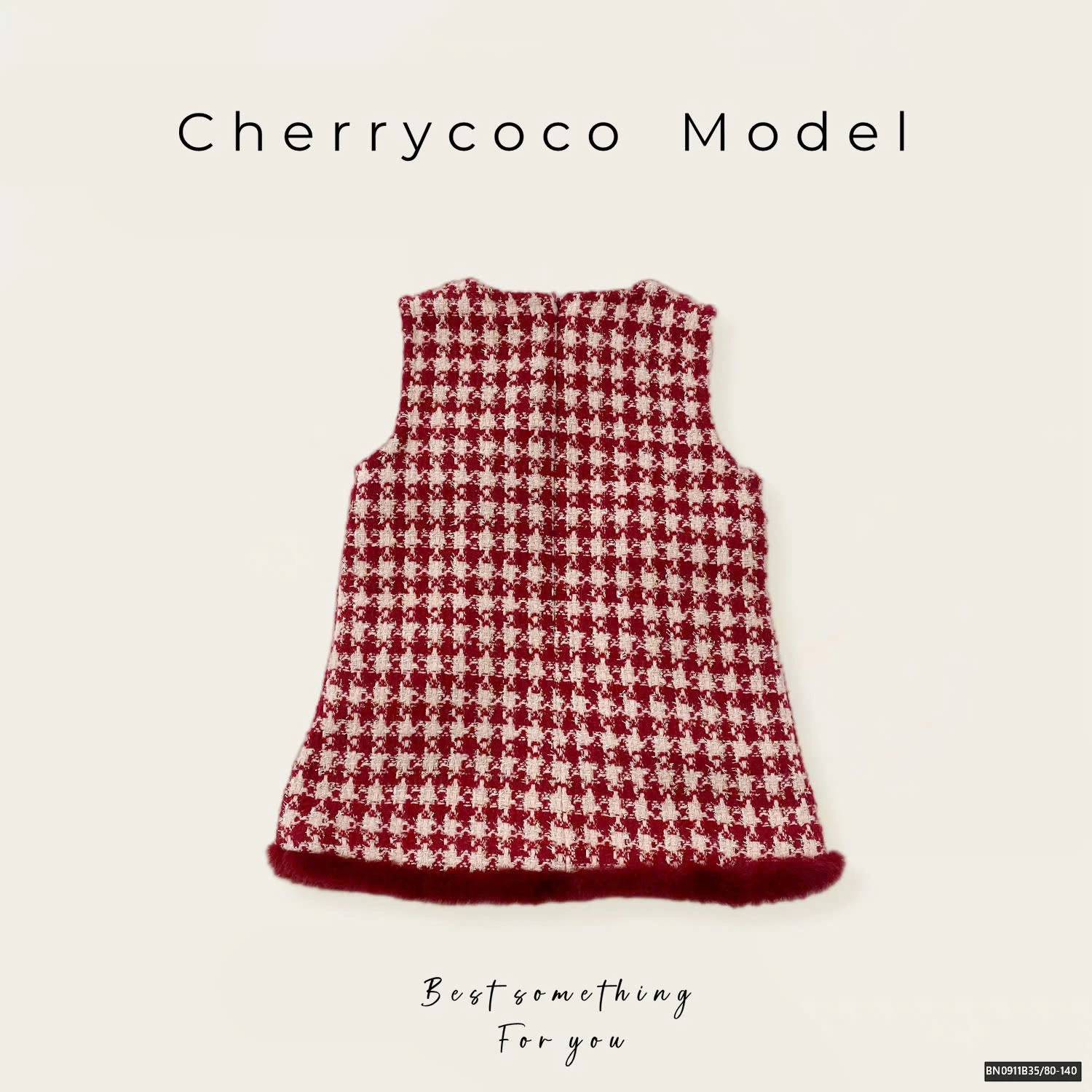 SET ĐẦM CARO GẮN TRÁI TIM CHERRYCOCO