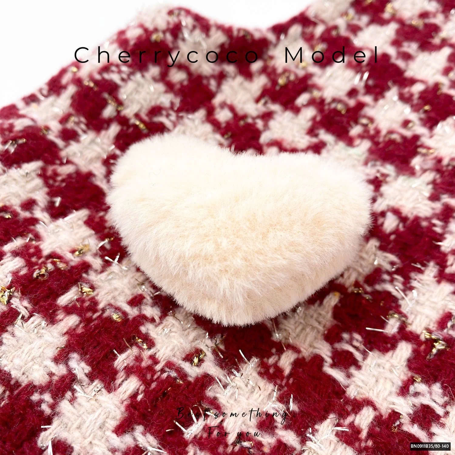 SET ĐẦM CARO GẮN TRÁI TIM CHERRYCOCO