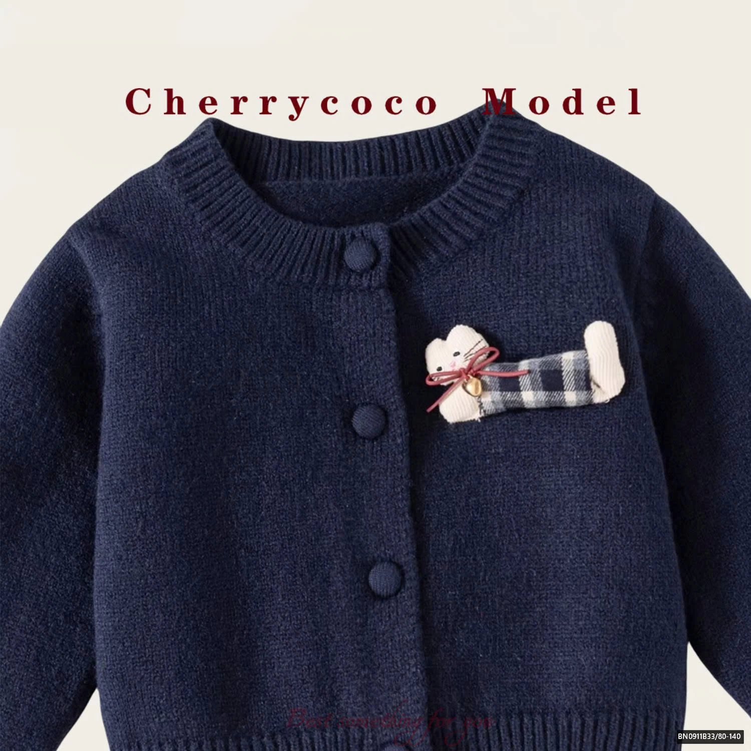 SET ÁO LEN CÚN MIX ĐẦM CARO CHERRYCOCO