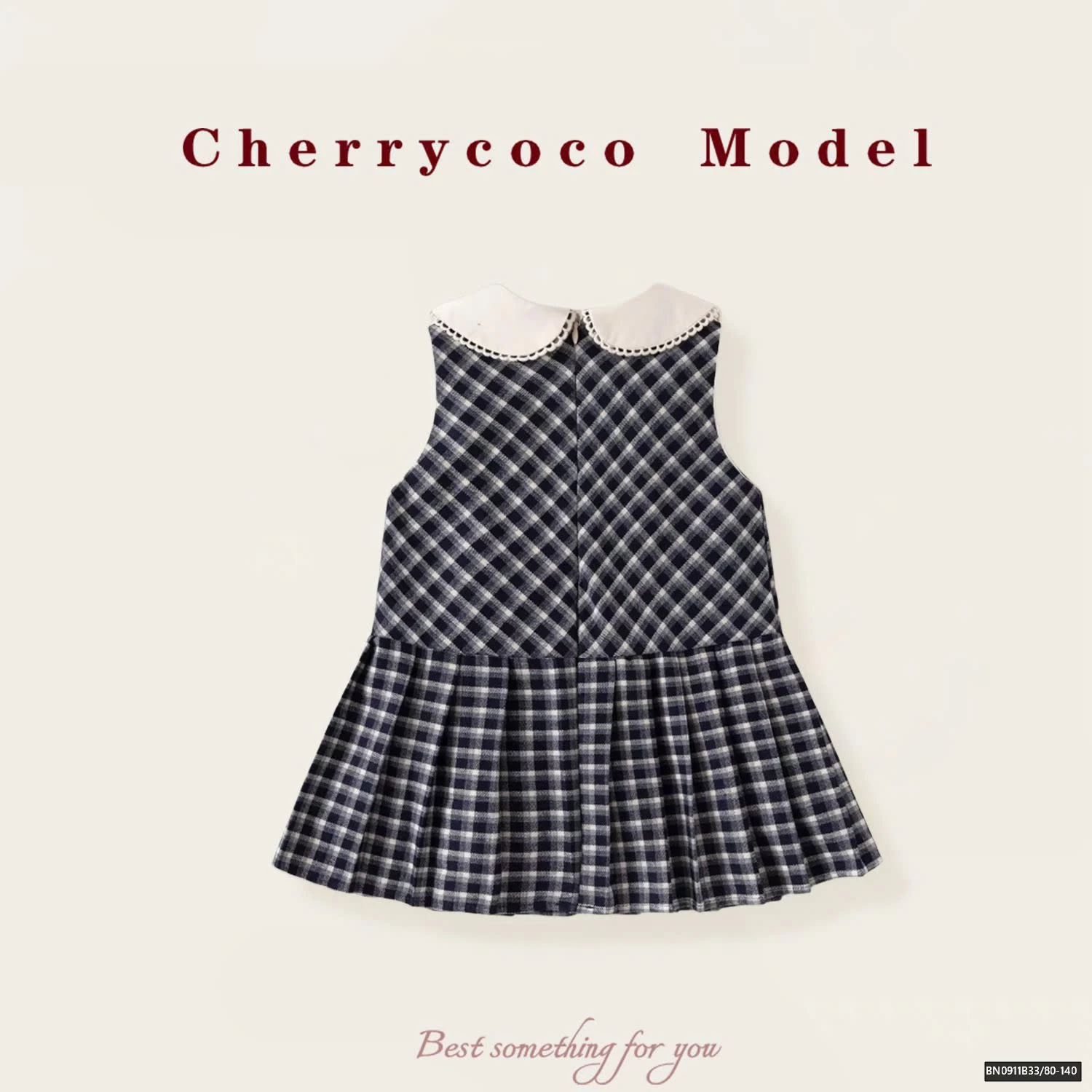 SET ÁO LEN CÚN MIX ĐẦM CARO CHERRYCOCO