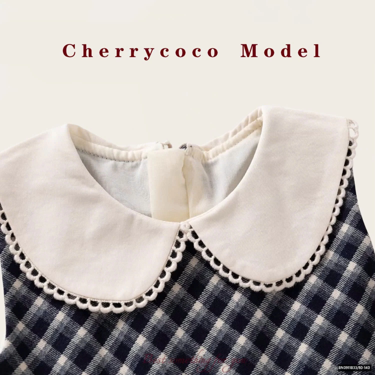 SET ÁO LEN CÚN MIX ĐẦM CARO CHERRYCOCO