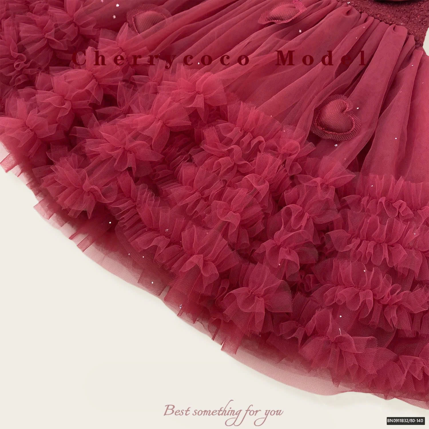 SET ÁO LEN GIỮ NHIỆT MIX ĐẦM VOAN GẮN TRÁI TIM  CHERRYCOCO