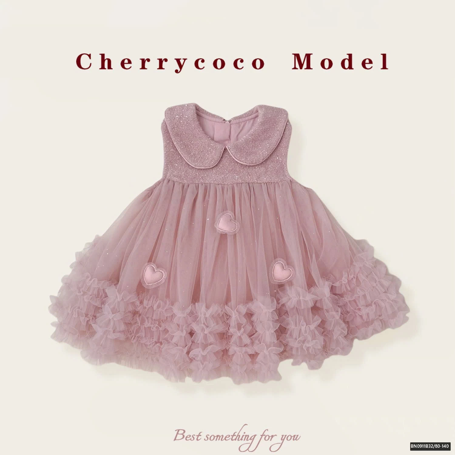 SET ÁO LEN GIỮ NHIỆT MIX ĐẦM VOAN GẮN TRÁI TIM CHERRYCOCO