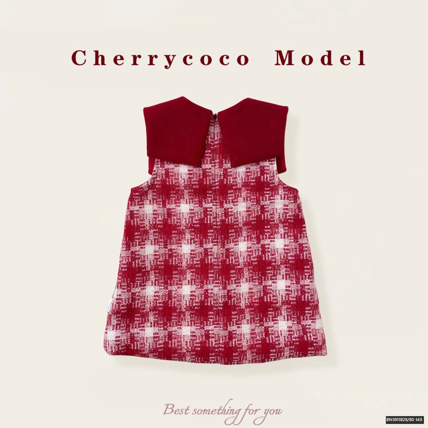 SET VÁY DẠ CARO BÉ GÁI HÃNG CHERRYCOCO