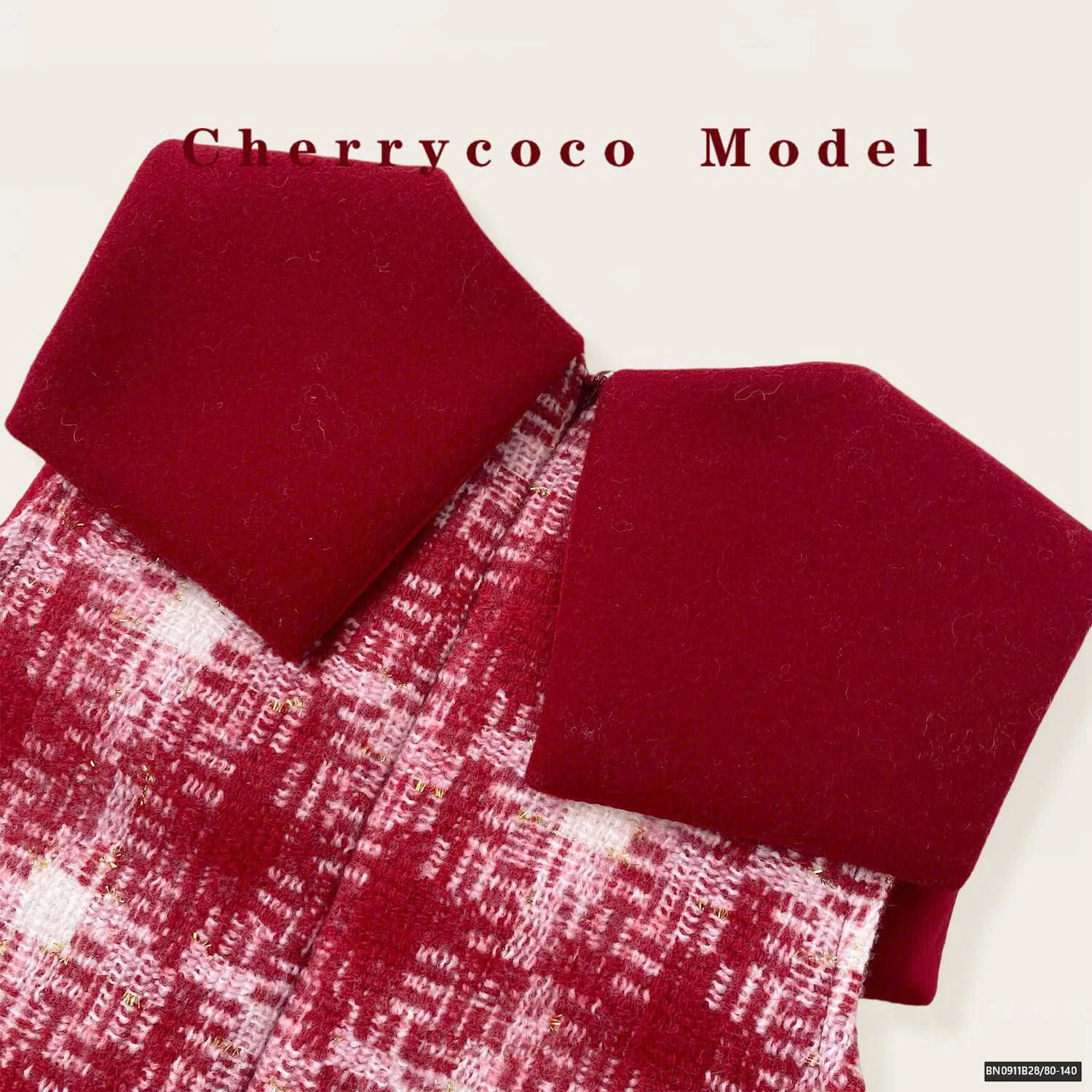 SET VÁY DẠ CARO BÉ GÁI HÃNG CHERRYCOCO