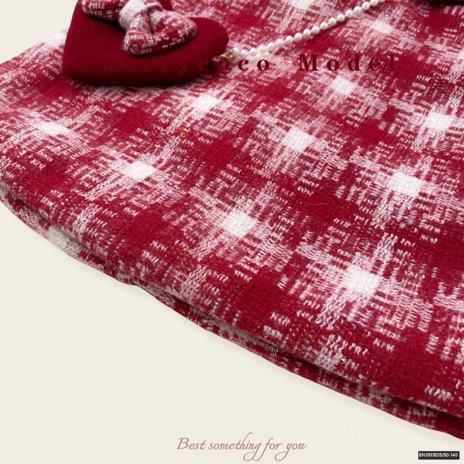 SET VÁY DẠ CARO BÉ GÁI HÃNG CHERRYCOCO