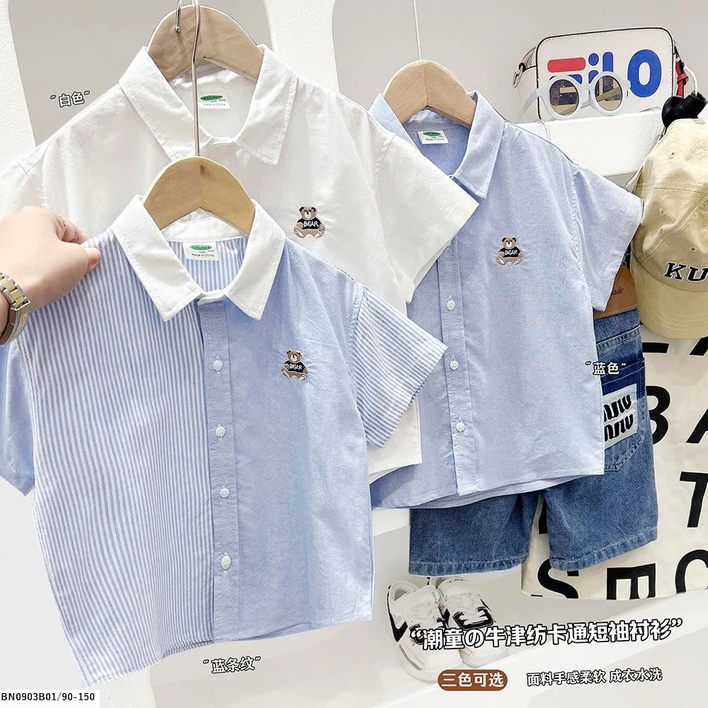 ÁO SƠ MI GẤU NGẮN TAY