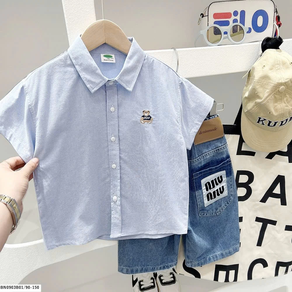 ÁO SƠ MI GẤU NGẮN TAY