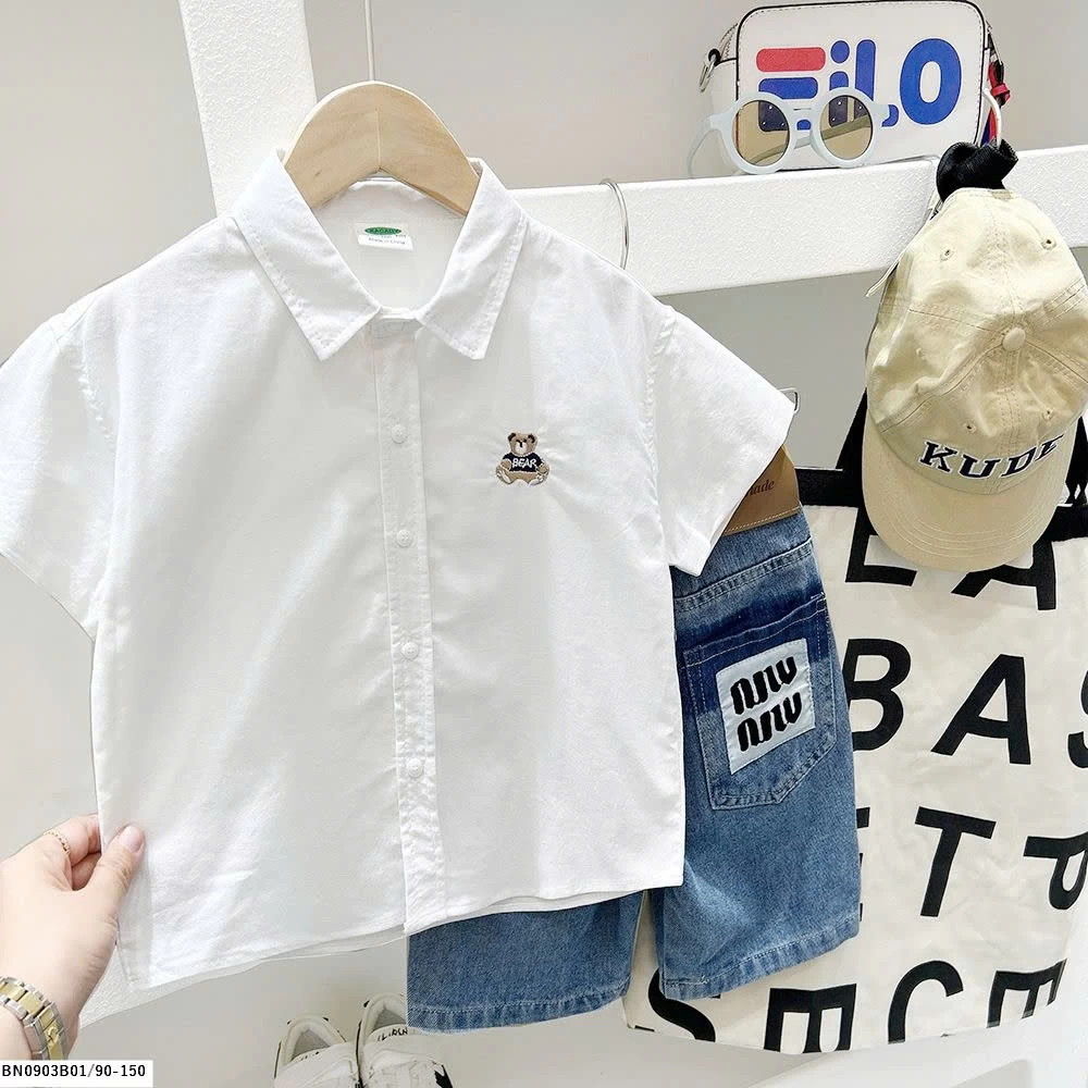 ÁO SƠ MI GẤU NGẮN TAY