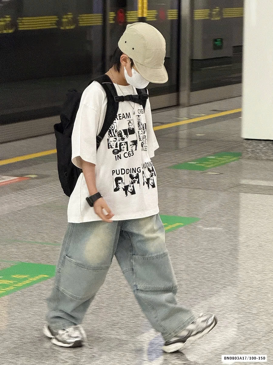 ÁO THUN TRẮNG IN HÌNH PUPDDING