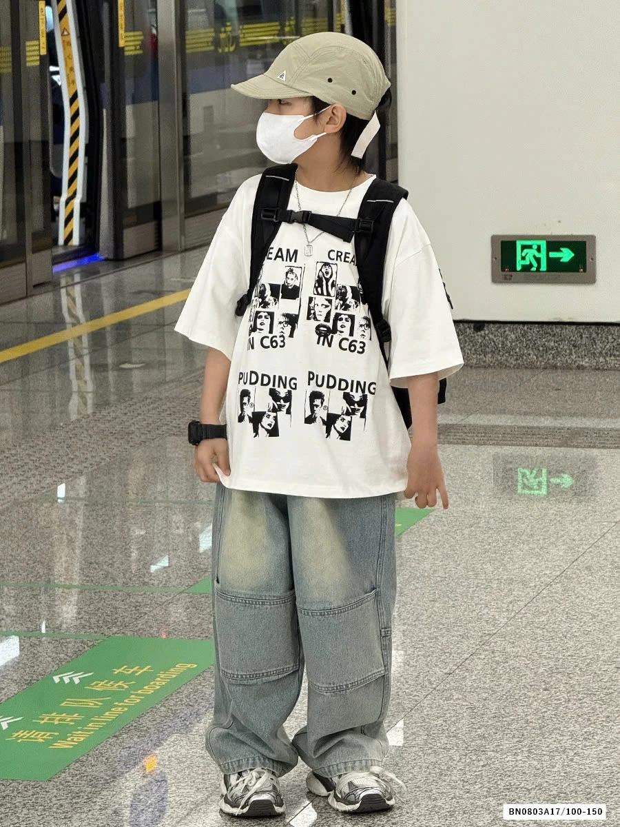 ÁO THUN TRẮNG IN HÌNH PUPDDING