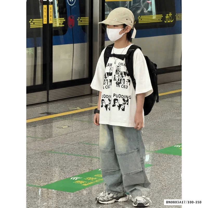 ÁO THUN TRẮNG IN HÌNH PUPDDING