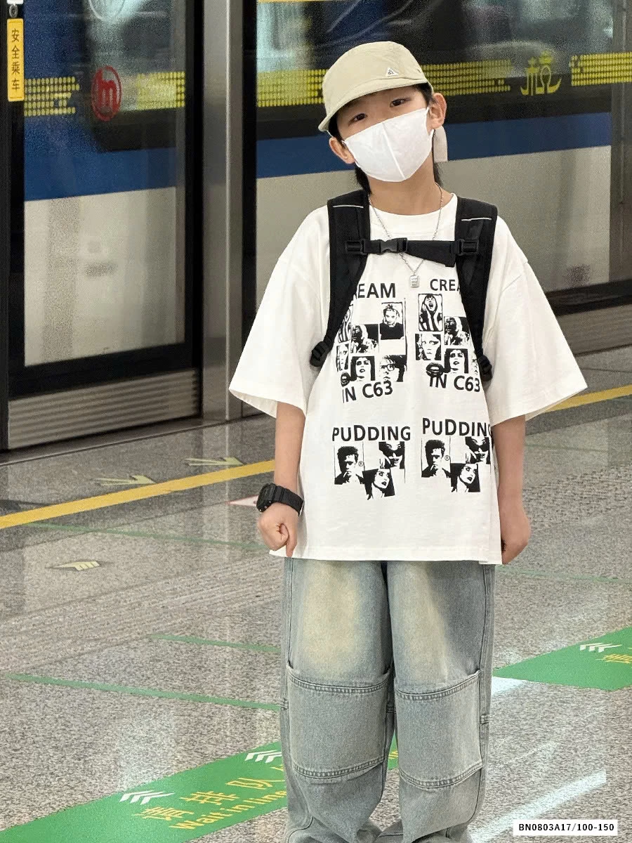 ÁO THUN TRẮNG IN HÌNH PUPDDING