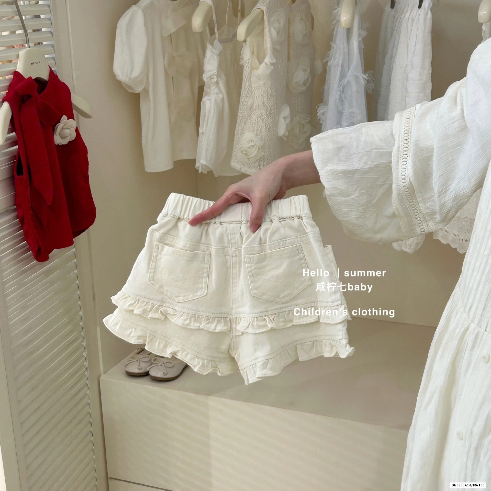 SÉT ÁO ĐỎ MIX SHORT TRẮNG