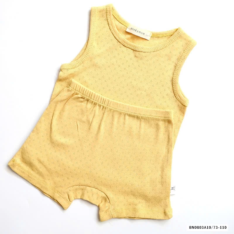 BỘ COTTON LỖ SÁT NÁCH MINKYMOM