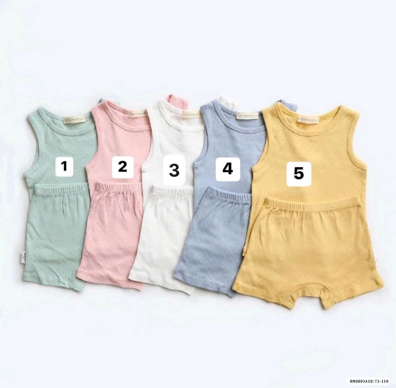 BỘ COTTON LỖ SÁT NÁCH MINKYMOM