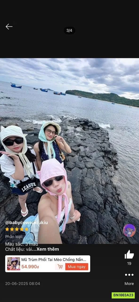 KHĂN CHỐNG NẮNG TAI MÈO KUTE