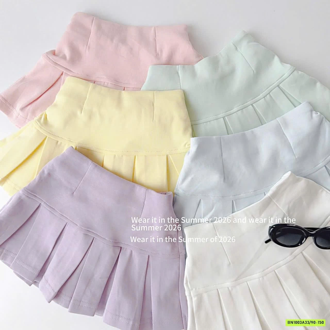 CHÂN VÁY COTTON XẾP LY T&QKIDS