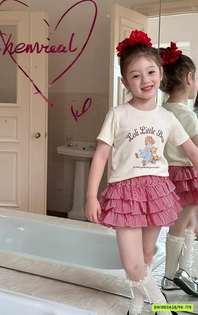 ÁO THUN CROPTOP GẤU BEAR 25C078 AMBB