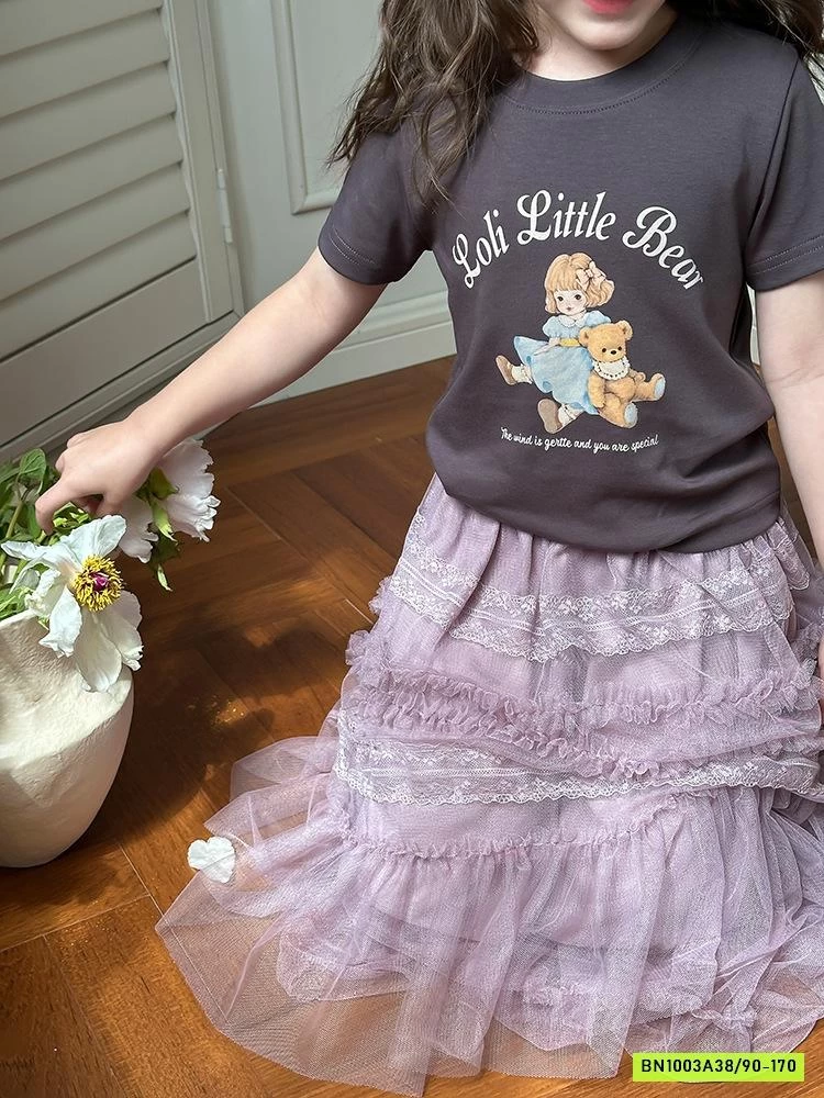 ÁO THUN CROPTOP GẤU BEAR 25C078 AMBB