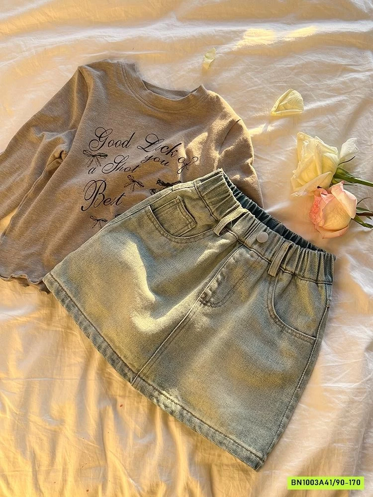 CHÂN VÁY JEANS TÚI SAU 25A040 AMBB