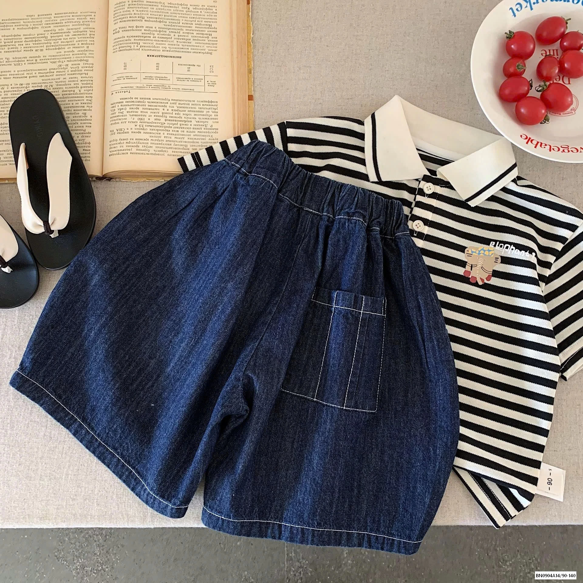 QUẦN BÍ JEANS VIỀN CHỈ NỔI