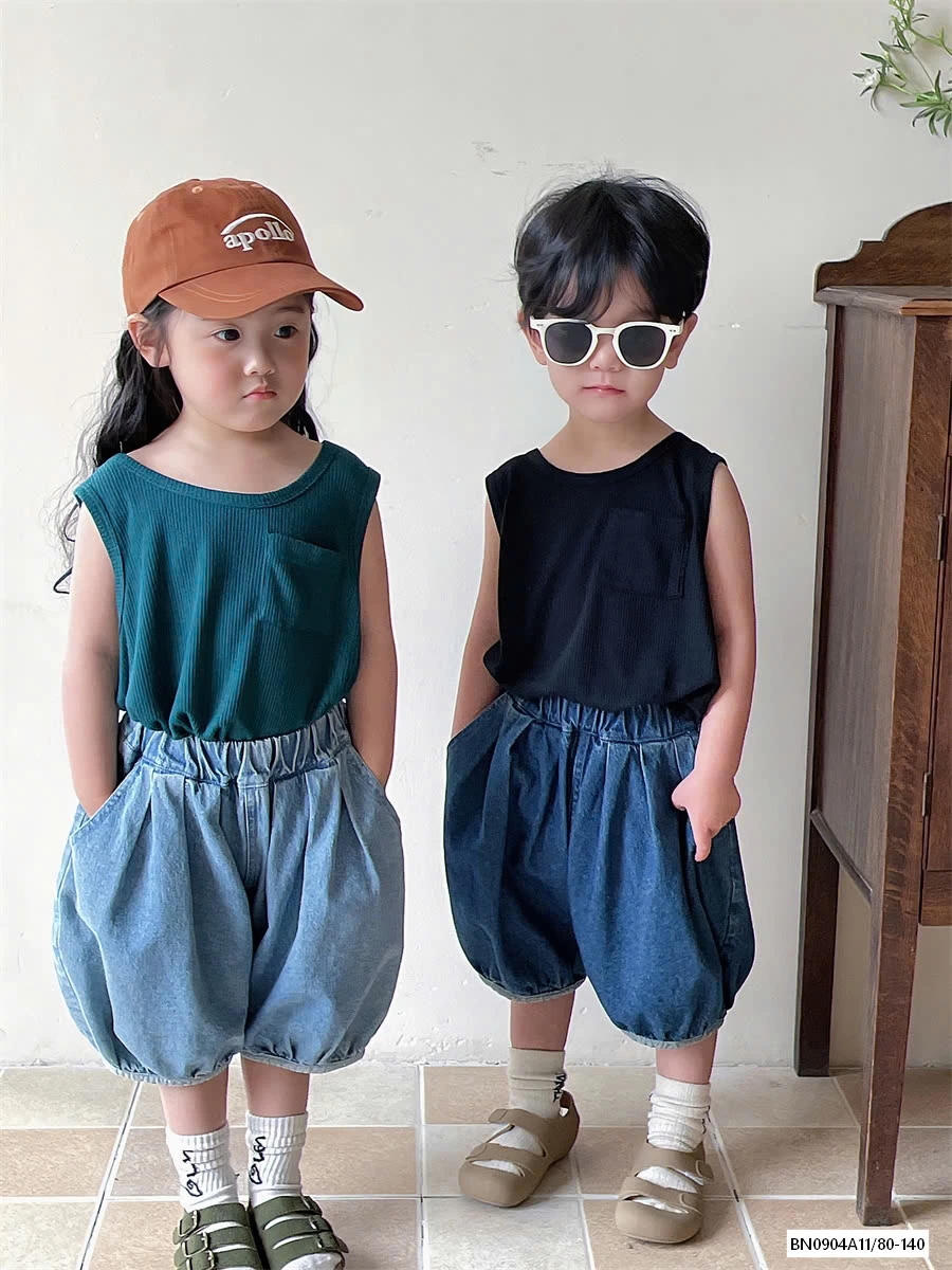 QUẦN BÍ JEANS TÚI PHỐI VIỀN