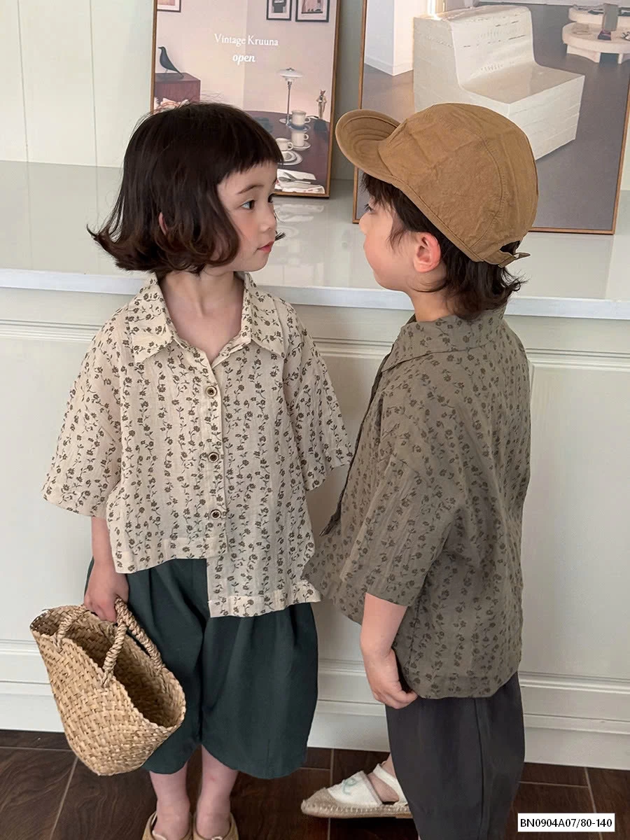 SƠ MI ĐŨI HOA NHÍ VINTAGE