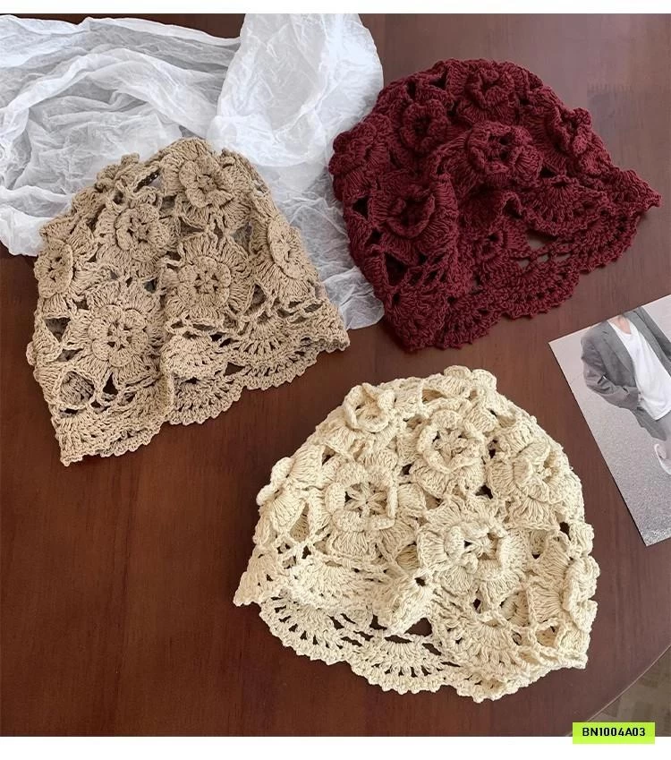 MŨ LEN DỆT MIX ĐỒ