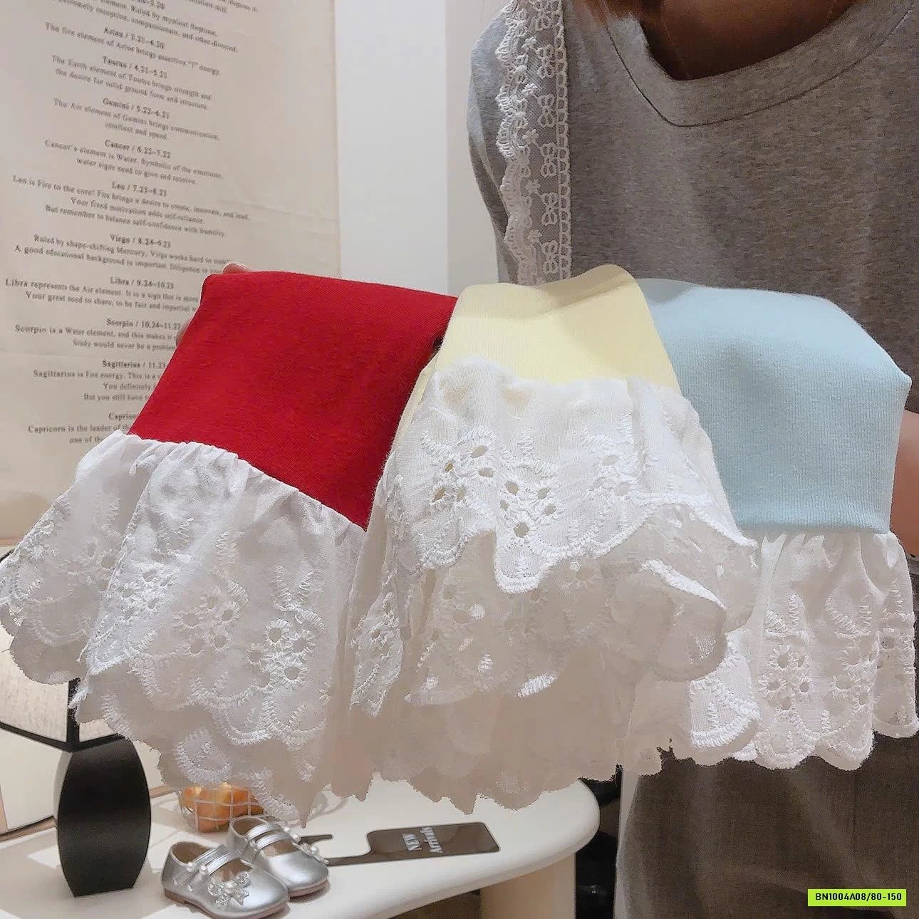 ÁO THUN GIẢ 2 DÂY PHỐI REN