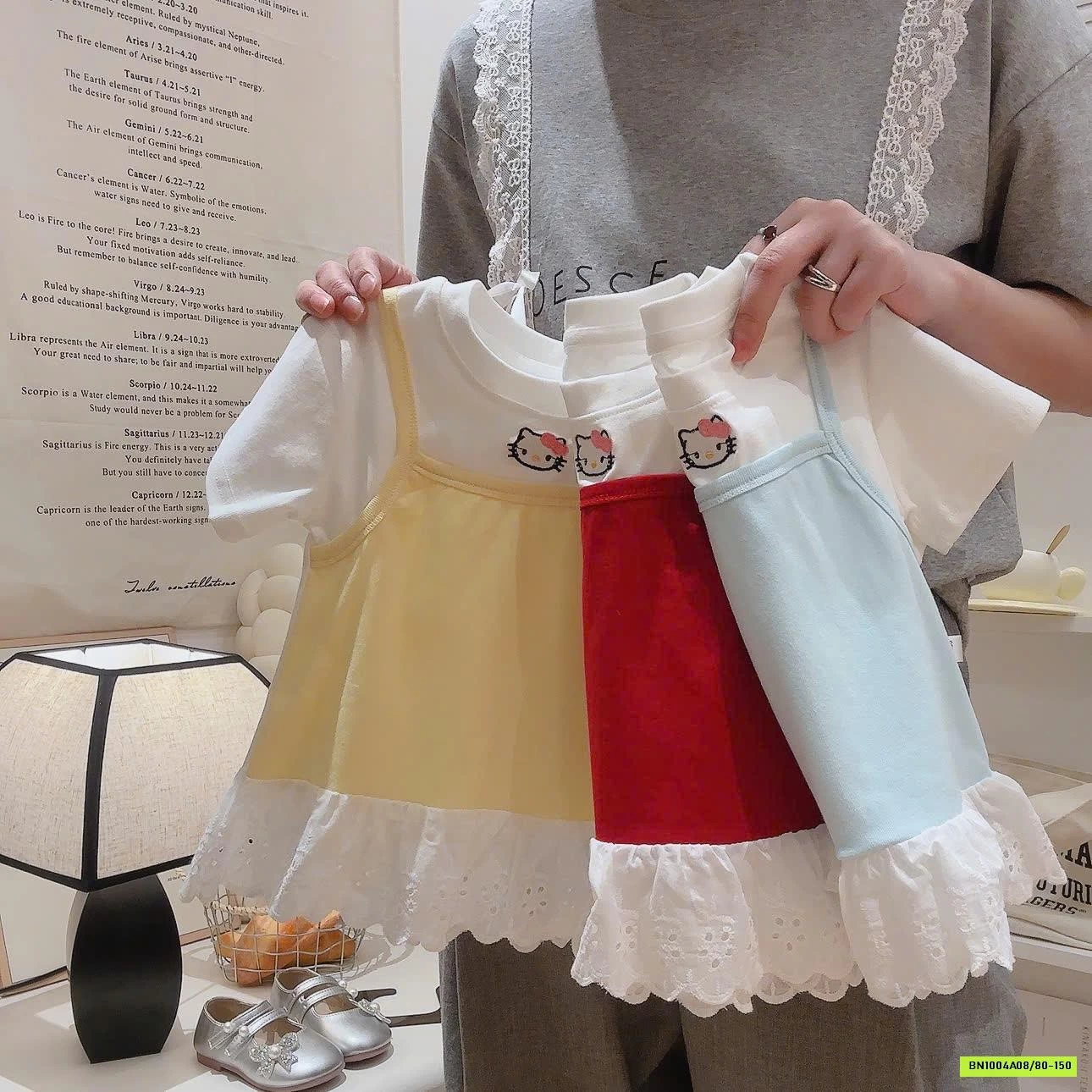 ÁO THUN GIẢ 2 DÂY PHỐI REN