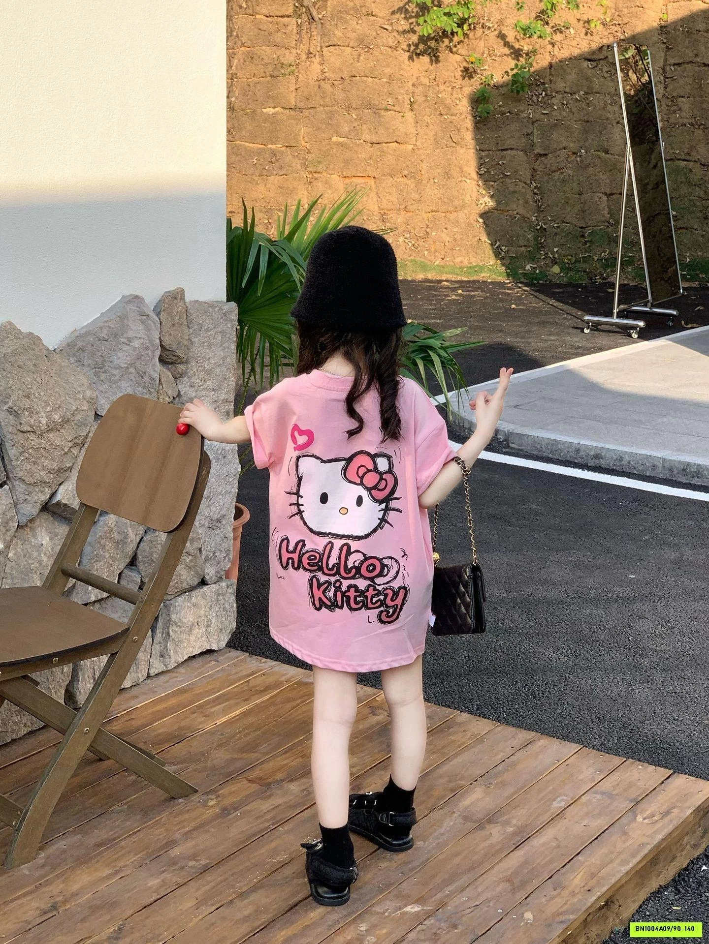 ÁO DÁNG DÀI HỒNG KITTY