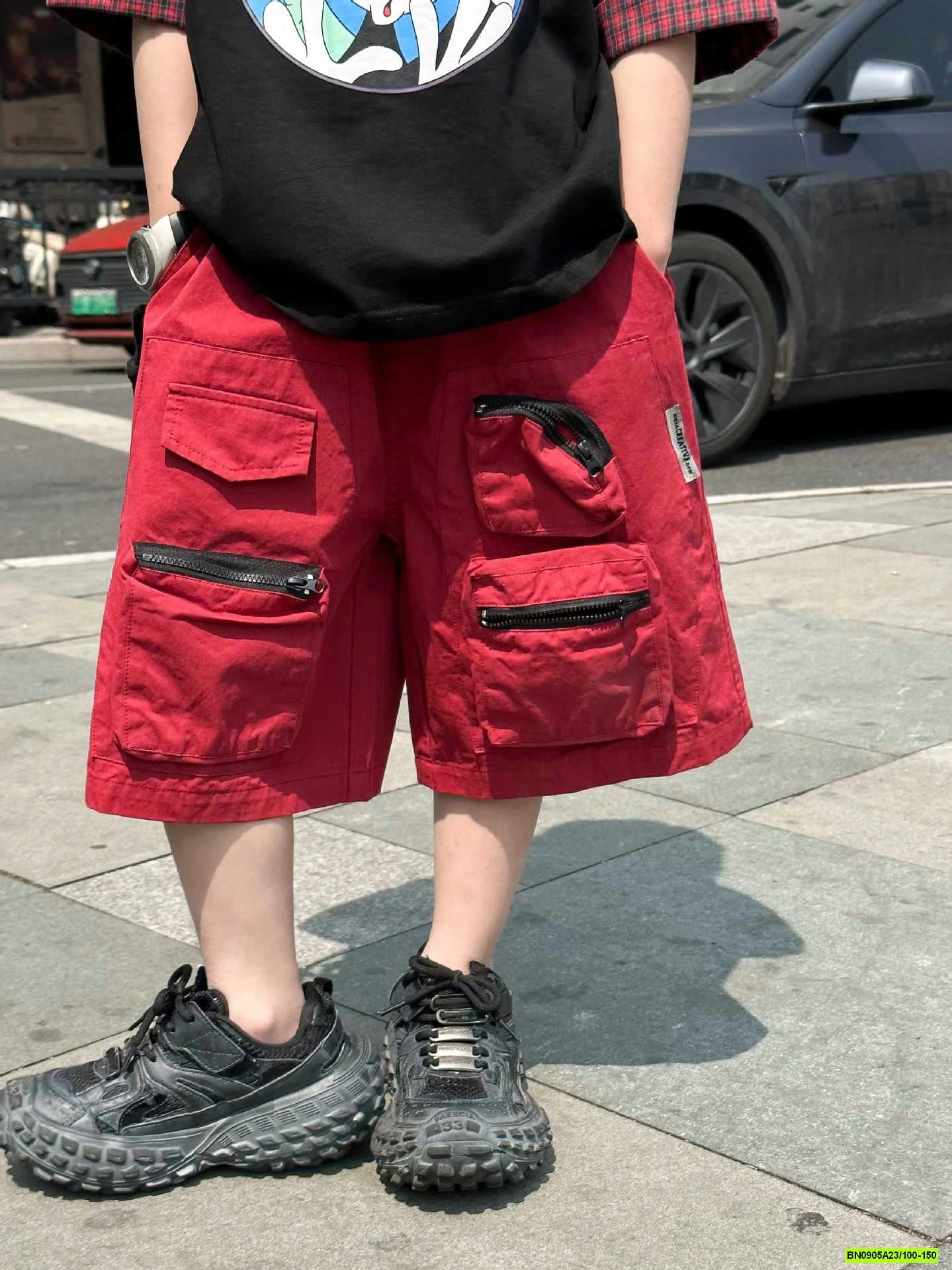 ÁO ĐEN MIX SHORT TÚI HỘP ĐỎ