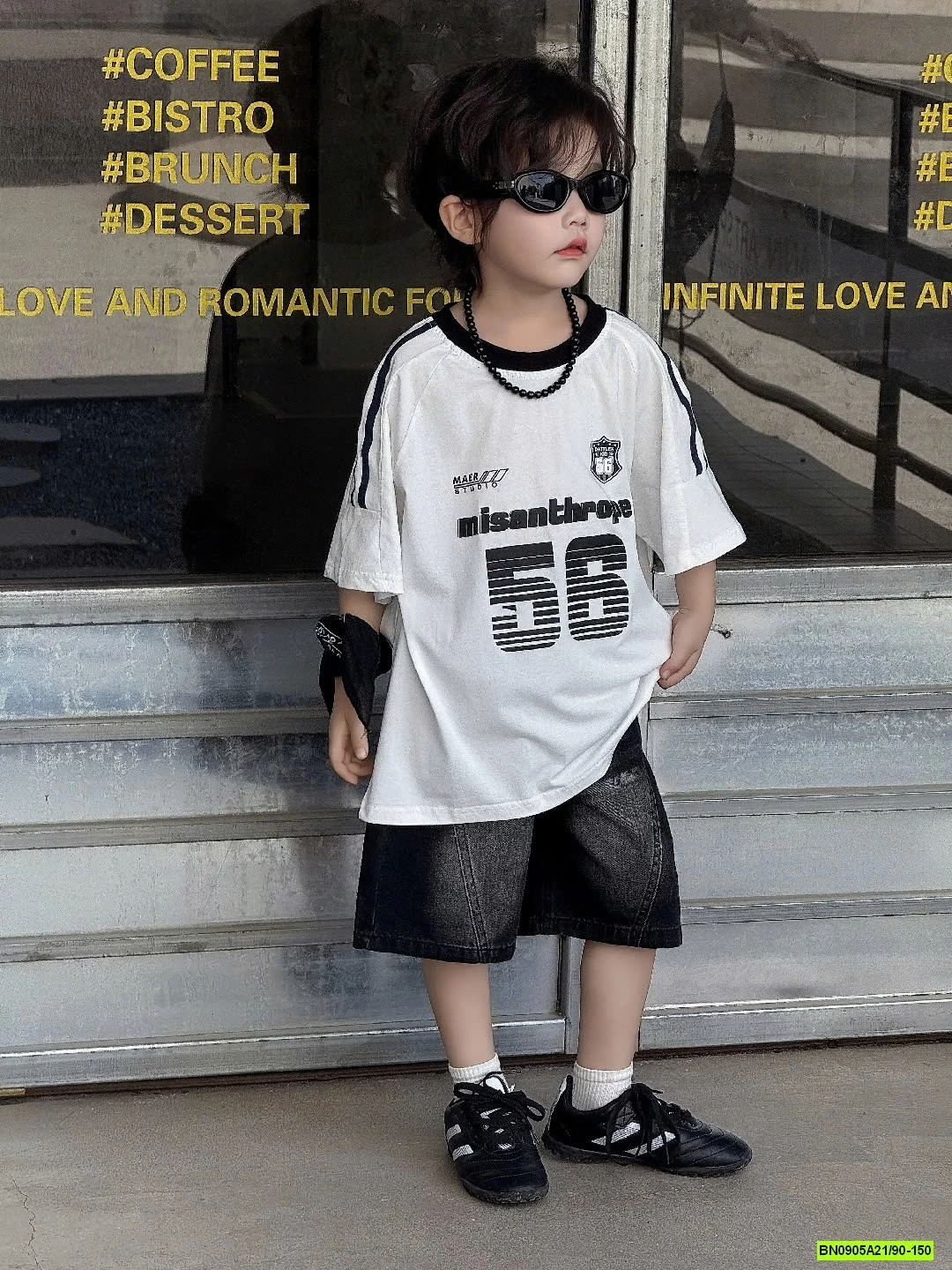 ÁO SỐ 56 MIX JEANS BẠC MÀU