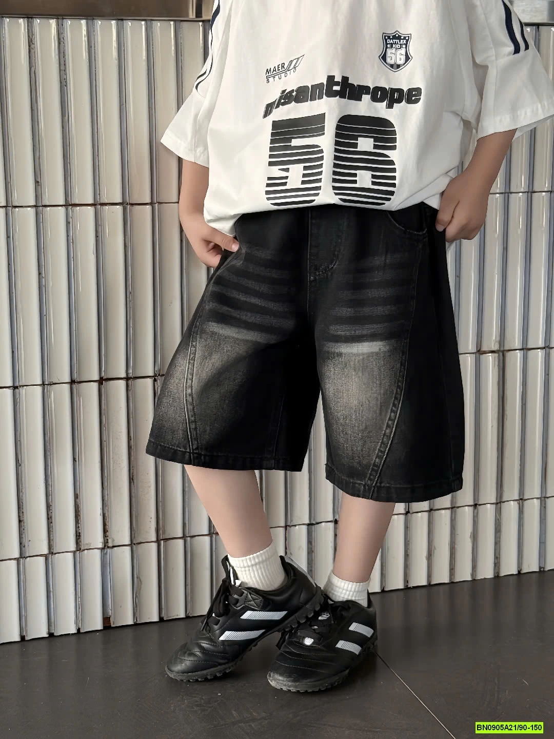 ÁO SỐ 56 MIX JEANS BẠC MÀU