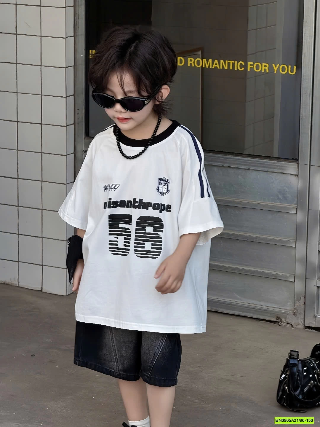 ÁO SỐ 56 MIX JEANS BẠC MÀU