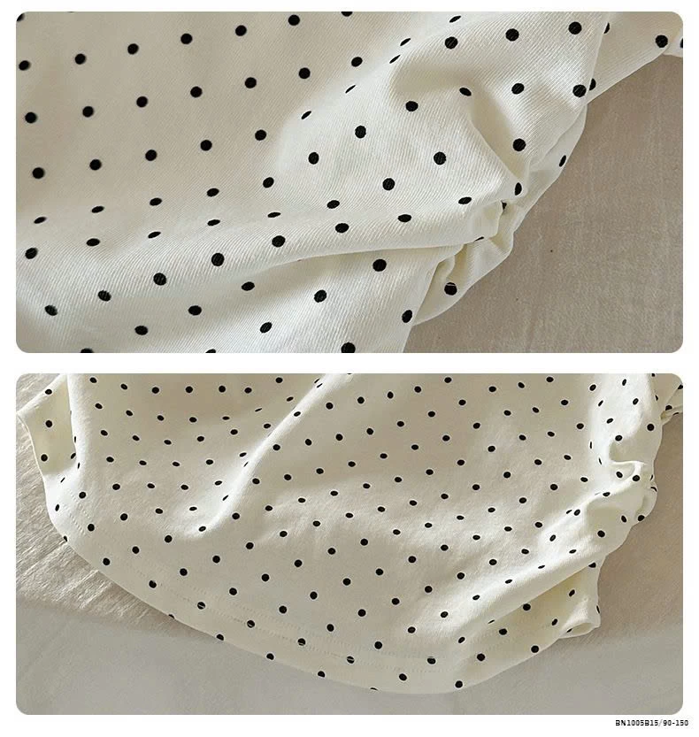 ÁO THUN CHẤM BI RÚT EO