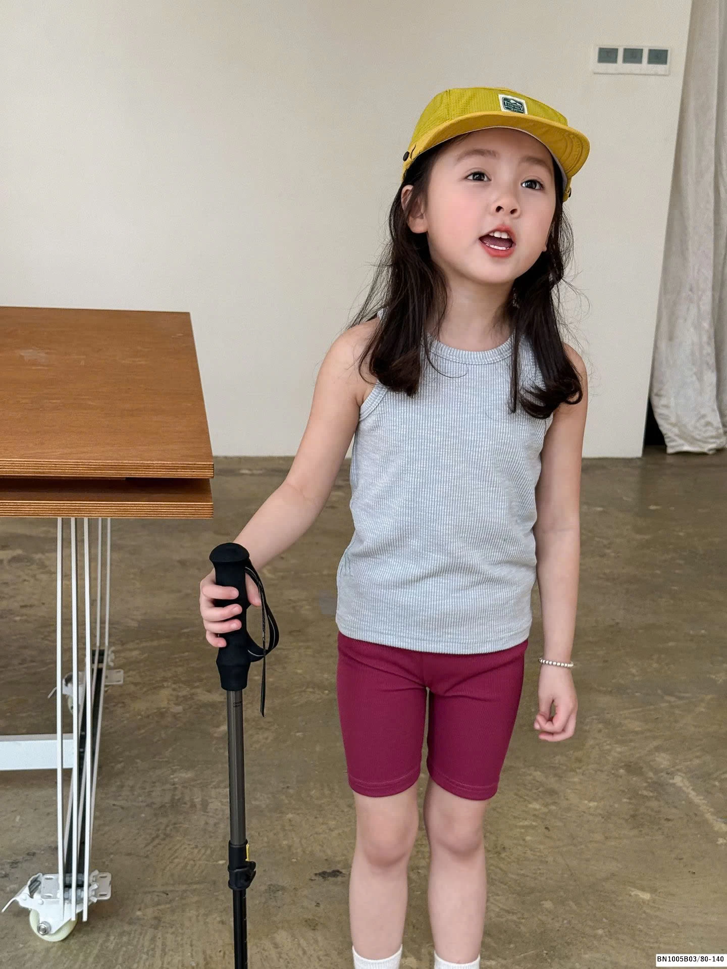 QUẦN LEGGING GÂN ĐÙI BÉ GÁI