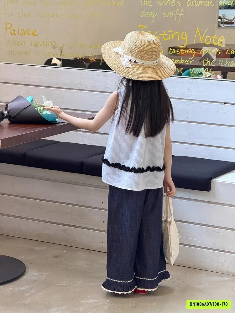 SƠ MI MIX DENIM BÈO GẤU AMBB
