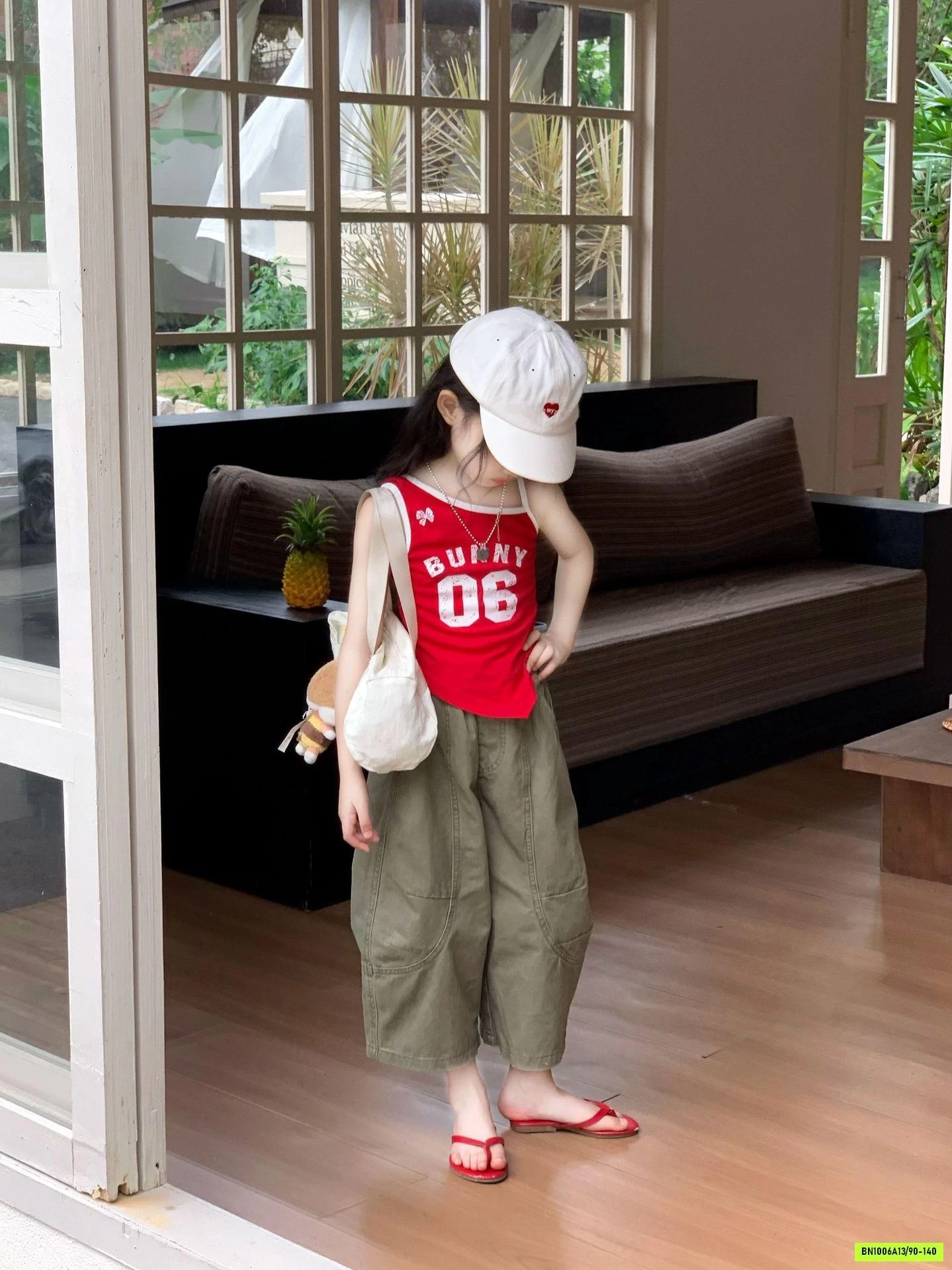 ÁO 2 DÂY ĐỎ MIX BAGGY RÊU
