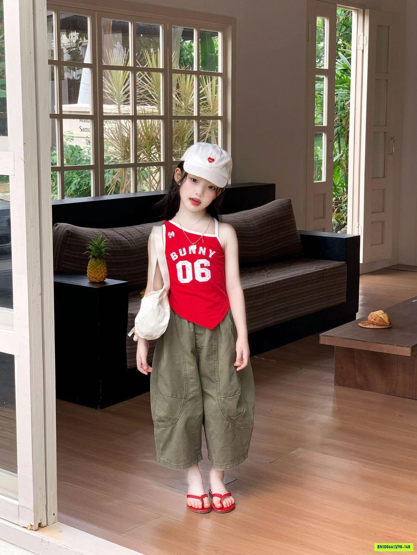 ÁO 2 DÂY ĐỎ MIX BAGGY RÊU