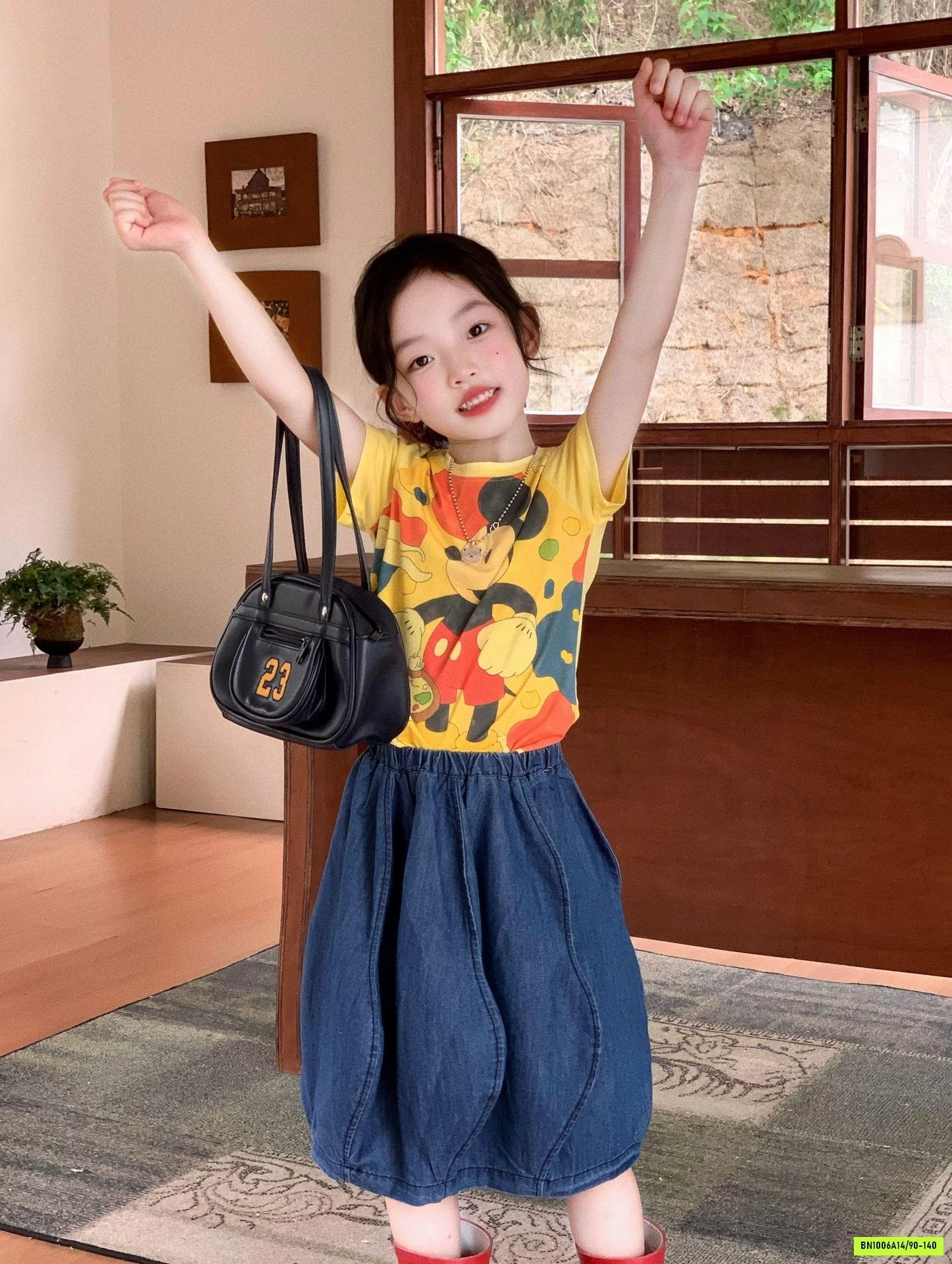 ÁO KITTY MIX CV JEANS BÍ