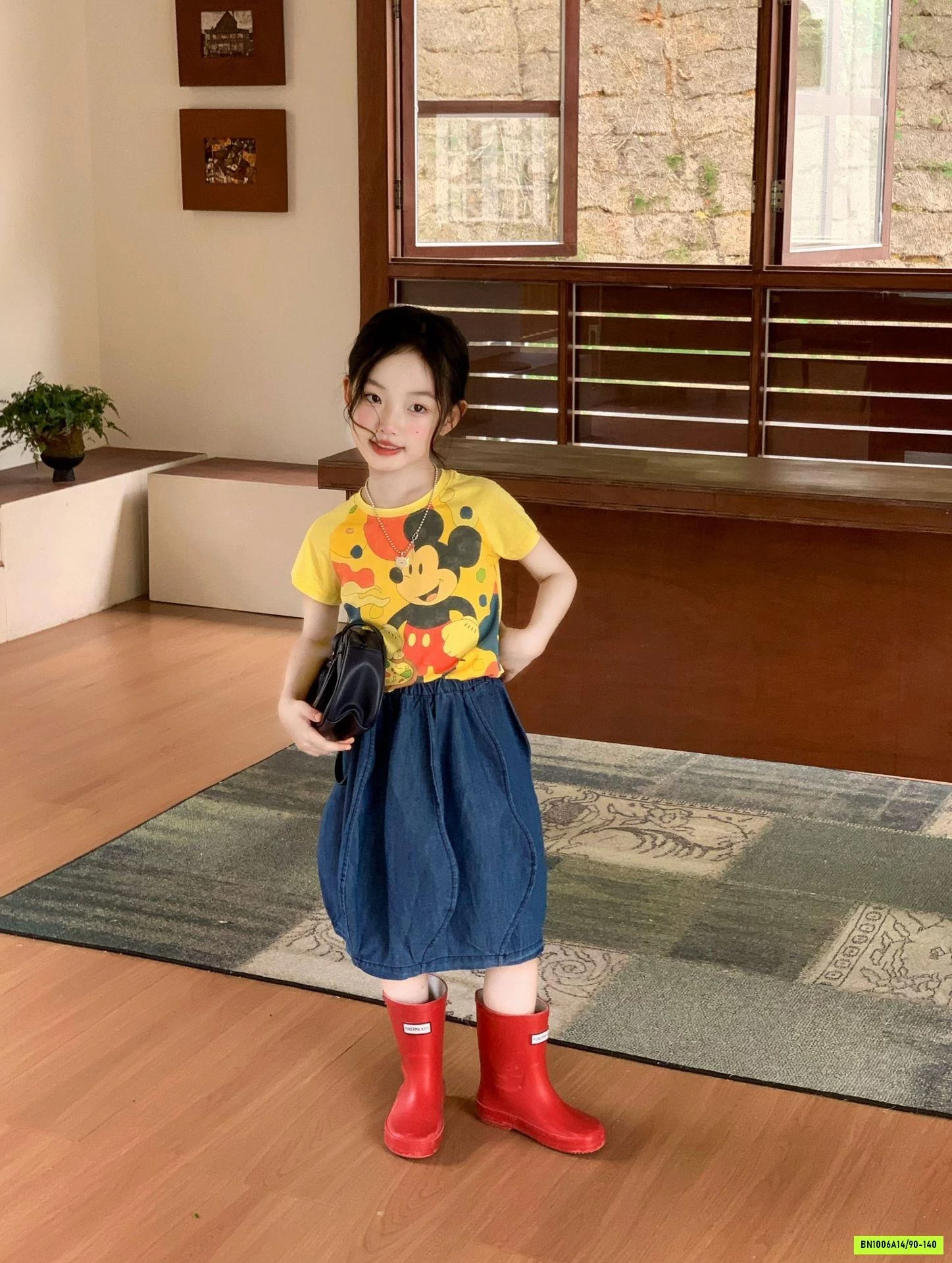 ÁO KITTY MIX CV JEANS BÍ