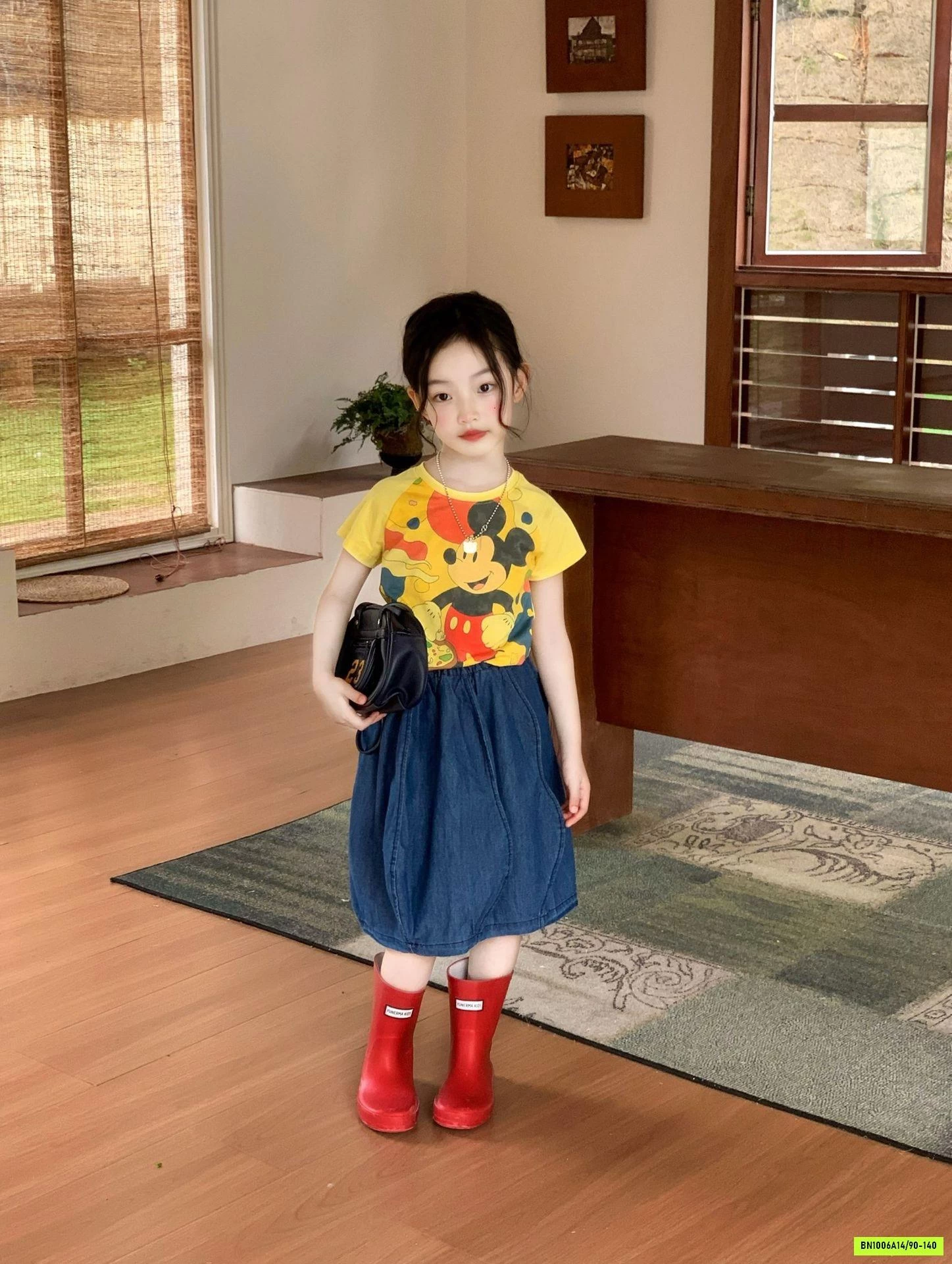 ÁO KITTY MIX CV JEANS BÍ