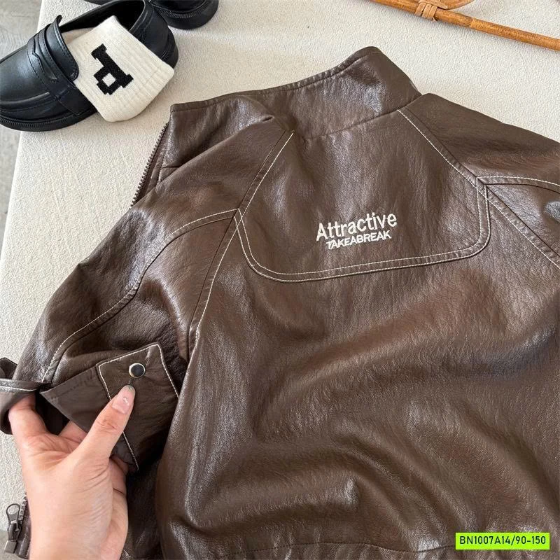 KHOÁC DA CỔ BẺ CHỈ NỔI MMY